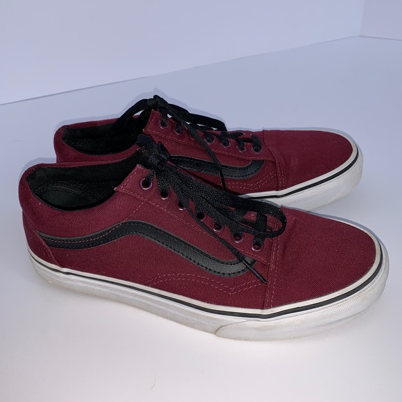 Burgundy and black Vans - Picture 2 of 3